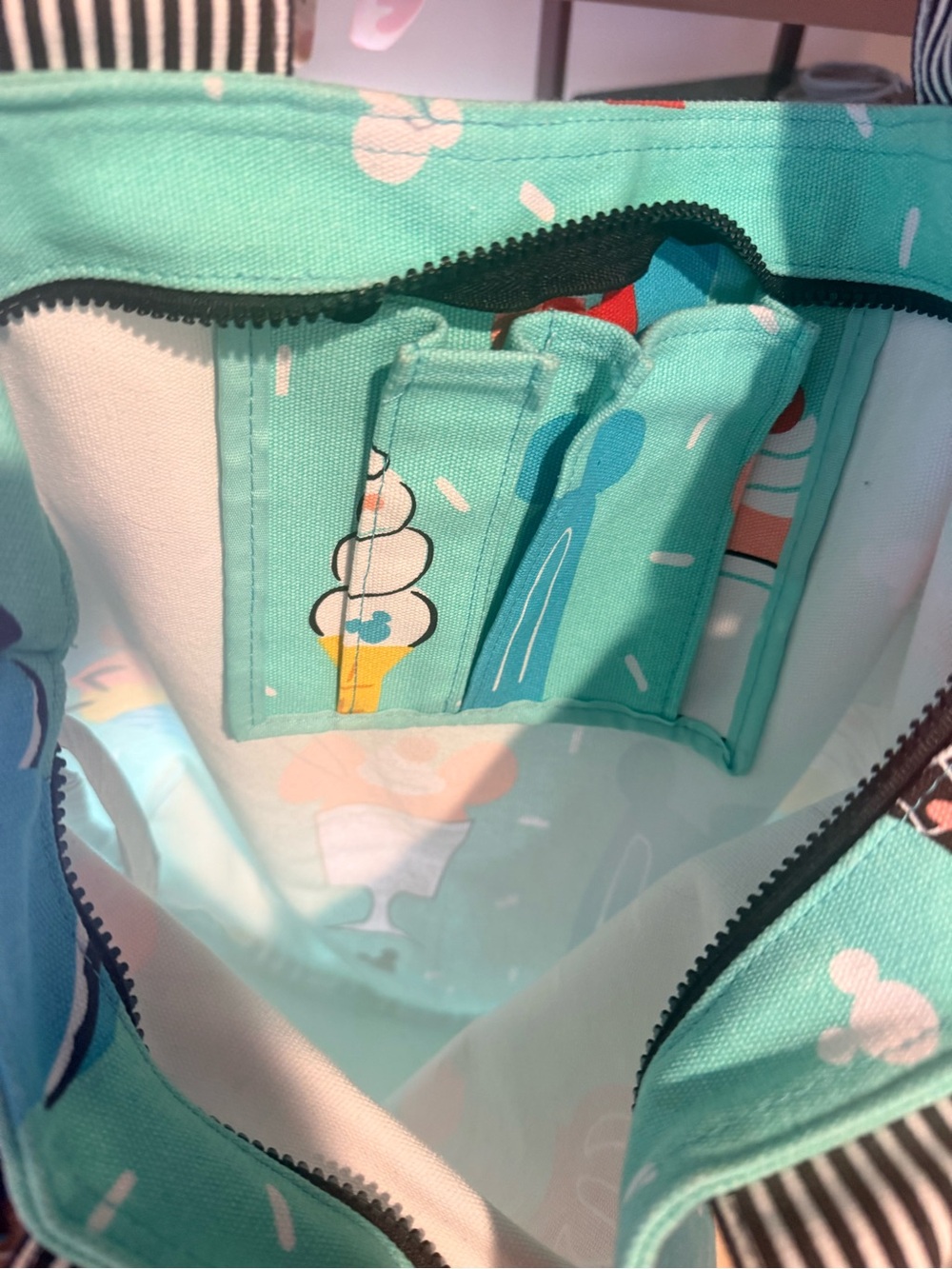 Disney Parks Tote Mint Ice Cream & Treats Tote Bag - Picture 2 of 3